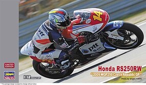 Hasegawa Honda RS250RW 2009 WGP250 Czech GP Plastic Model Motorcycle Kit 1/12 Scale #21757