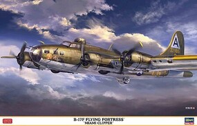 Hasegawa B17F Flying Fortress Miami Clipper USAAF Bomber Plastic Model Airplane Kit 1/72 Scale