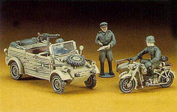 Hasegawa Kubelwagen w/BMW R75 Side Car Plastic Model Military Staff Car Kit 1/72 Scale #31112