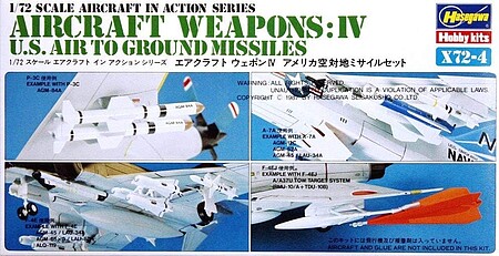 Hasegawa U.S. Aircraft Weapons IV Plastic Model Military Weapons Kit 1/72 Scale