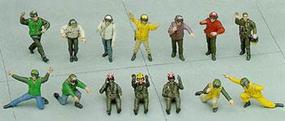 Hasegawa U.S. Navy Pilot/Deck Crew Set A Plastic Model Military Figure 1/48 Scale #36006