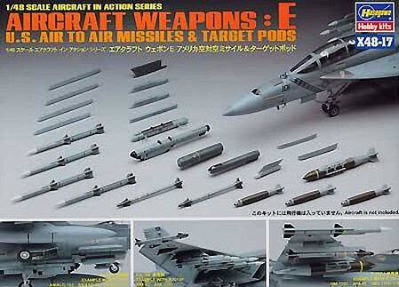 Hasegawa US Aircraft Weapons E Plastic Model Aircraft Weapons Kit 1/48 Scale #36117