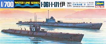 Hasegawa Submarine I-361/I-171 Plastic Model Submarine Kit 1/700 Scale #49433