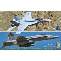 Hasegawa F/A-18E Super Hornet And F/A-18C Hornet (2) Plastic Model Airplane Kit 1/72 Scale #52167 Hasegawa F/A-18E Super Hornet And F/A-18C Hornet (2) Plastic Model Airplane Kit 1/72 Scale #52167