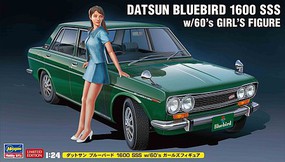 Hasegawa Datsun Bluebird 1600 SSS Car w/ Girl Figure Plastic Model Car Vehicle Kit 1/24 Scale #52277
