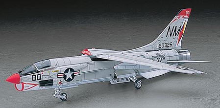 Hasegawa F-8E Crusader CVW-19 Plastic Model Airplane Kit 1/48 Scale #7225