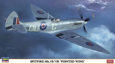 Hasegawa Spitfire Mk VII/VIII Pointed Wing Limited Ed Plastic Model Airplane Kit 1/48 Scale #7321
