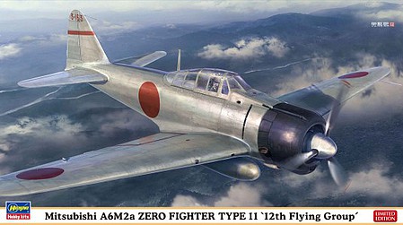 Hasegawa 1/48 Mitsubishi A6M2a Zero Type 11 12thFG Fighter #7489