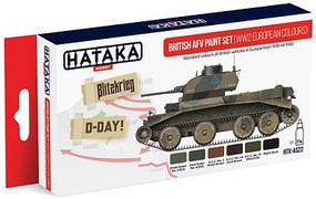 Hataka Red Line (Airbrush-Dedicated)- British AFV WWII Europe 1939-45 Paint Set (6 Colors) 17ml Bottles Hataka Red Line (Airbrush-Dedicated)- British AFV WWII Europe 1939-45 Paint Set (6 Colors) 17ml Bottles