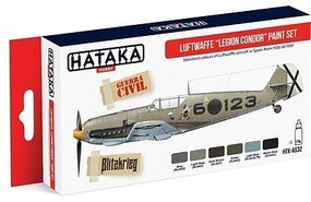Hataka Red Line (Airbrush-Dedicated)- Luftwaffe Legion Condor Spain 1936-39 Paint Set (6 Colors) 17ml Bottles Hataka Red Line (Airbrush-Dedicated)- Luftwaffe Legion Condor Spain 1936-39 Paint Set (6 Colors) 17ml Bottles