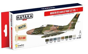 Hataka Red Line (Airbrush-Dedicated)- Modern Belgian AF 1950s-80s Vol.1 Paint Set (8 Colors) 17ml Bottles Hataka Red Line (Airbrush-Dedicated)- Modern Belgian AF 1950s-80s Vol.1 Paint Set (8 Colors) 17ml Bottles
