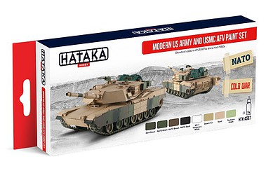 Hataka Red Line (Airbrush-Dedicated)- Modern US Army & USMC AFV Since Mid 1980s Paint Set (8 Colors) 17ml Bottles
