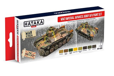 Hataka Red Line (Airbrush-Dedicated)- WWII IJA AFV 1937-45 Paint Set (8 Colors) 17ml Bottles