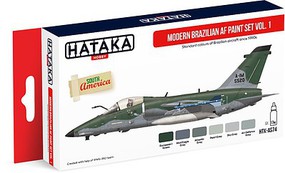 Hataka Red Line (Airbrush-Dedicated)- Modern Brazilian AF Since 1990s Vol.1 Paint Set (6 Colors) 17ml Bottles Hataka Red Line (Airbrush-Dedicated)- Modern Brazilian AF Since 1990s Vol.1 Paint Set (6 Colors) 17ml Bottles