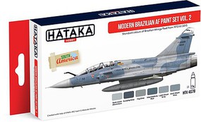 Hataka Red Line (Airbrush-Dedicated)- Modern Brazilian AF 1972-2013 Vol.2 Paint Set (6 Colors) 17ml Bottles Hataka Red Line (Airbrush-Dedicated)- Modern Brazilian AF 1972-2013 Vol.2 Paint Set (6 Colors) 17ml Bottles