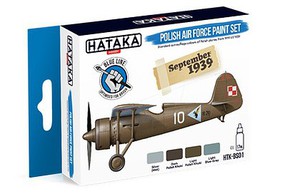 Hataka Blue Line (Brush-Dedicated)- Polish AF 1919-39 Camouflage Paint Set (4 Colors) 17ml Bottles Hataka Blue Line (Brush-Dedicated)- Polish AF 1919-39 Camouflage Paint Set (4 Colors) 17ml Bottles