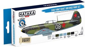 Hataka Blue Line (Brush-Dedicated)- Early WWII Soviet AF 1937-43 Paint Set (8 Colors) 17ml Bottles Hataka Blue Line (Brush-Dedicated)- Early WWII Soviet AF 1937-43 Paint Set (8 Colors) 17ml Bottles