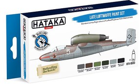 Hataka Blue Line (Brush-Dedicated)- Late Luftwaffe Planes 1944-45 Paint Set (6 Colors) 17ml Bottles Hataka Blue Line (Brush-Dedicated)- Late Luftwaffe Planes 1944-45 Paint Set (6 Colors) 17ml Bottles