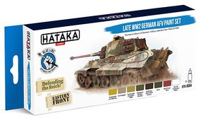 Hataka Blue Line (Brush-Dedicated)- Late WWII German AFV 1943-45 Paint Set (8 Colors) 17ml Bottles Hataka Blue Line (Brush-Dedicated)- Late WWII German AFV 1943-45 Paint Set (8 Colors) 17ml Bottles