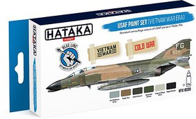 Hataka Blue Line (Brush-Dedicated)- USAF Vietnam War Era 1960s-70s Camouflage Paint Set (6 Colors) 17ml Bottles Hataka Blue Line (Brush-Dedicated)- USAF Vietnam War Era 1960s-70s Camouflage Paint Set (6 Colors) 17ml Bottles