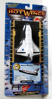 Hot-Wings Space Shuttle NASA (1981) Diecast Model Airplane Misc Scale #12105