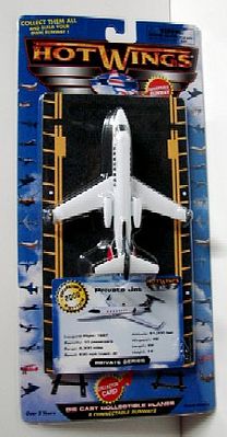 Hot-Wings Private Lear Jet (White) Diecast Model Airplane Misc Scale #13109