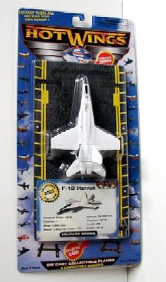 Hot-Wings F18 (White & Blue) Military Plane (D) Diecast Model Airplane Misc Scale #14125