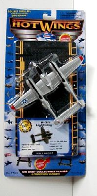 Hot-Wings P38 (Silver) WWII Plane Diecast Model Airplane Misc Scale #17102