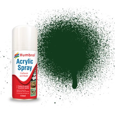 Humbrol 150ml Acrylic Gloss Brunswick Green Spray