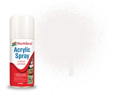 Humbrol 150ml Acrylic Gloss White Spray