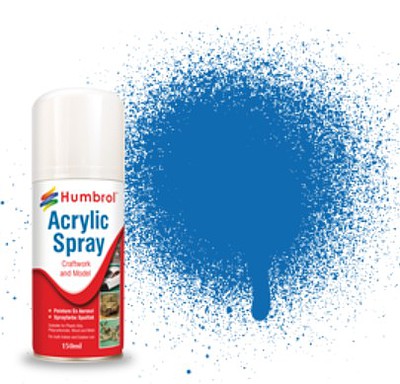 Humbrol 150ml Acrylic Metallic Baltic Blue Spray