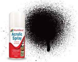Humbrol 150ml Acrylic Satin Black Spray Humbrol 150ml Acrylic Satin Black Spray