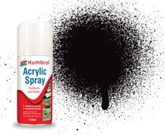 Humbrol 150ml Acrylic Metallic Black Spray Humbrol 150ml Acrylic Metallic Black Spray