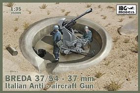 IBG Breda 37/54 37mm Italian Anti-Aircraft Gun Plastic Model Military Weapon Kit 1/35 #35009 IBG Breda 37/54 37mm Italian Anti-Aircraft Gun Plastic Model Military Weapon Kit 1/35 #35009