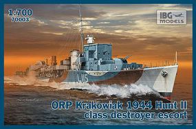 IBG ORP Krakowiak 1944 Hunt II Destroyer Escort Plastic Model Military Ship Kit 1/700 #70003 IBG ORP Krakowiak 1944 Hunt II Destroyer Escort Plastic Model Military Ship Kit 1/700 #70003