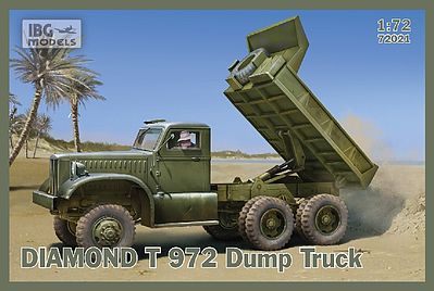IBG Diamond T972 Dump Truck (New Tool) Plastic Model Military Vehicle Kit 1/72 Scale #72021