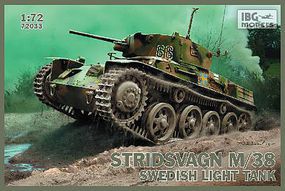 IBG Stridsvagn M38 Swedish Light Tank Plastic Model Military Vehicle Kit 1/72 Scale #72033