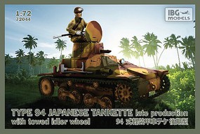 IBG Type 94 Late Production Japanese Tankette Plastic Model Military Vehicle Kit 1/72 #72044 IBG Type 94 Late Production Japanese Tankette Plastic Model Military Vehicle Kit 1/72 #72044