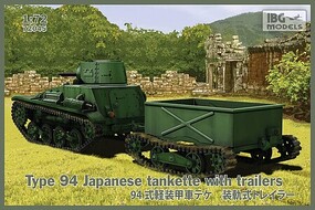IBG Type 94 Japanese Tankette & 2 Trailers Plastic Model Military Vehicle Kit 1/72 Scale #72045 IBG Type 94 Japanese Tankette & 2 Trailers Plastic Model Military Vehicle Kit 1/72 Scale #72045