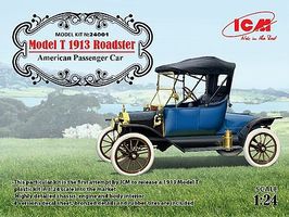 ICM Model T 1913 Roadster American Passenger Car Plastic Model Car Kit 1/24 Scale #24001