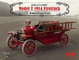 American Model T 1914 Fire Truck (New Tool) Plastic Model Truck Kit 1/24 #24004