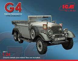 ICM Type G4 1935 Production German Personnel Car Plastic Model Military Staff Car 1/24 #24011