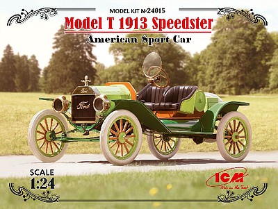 ICM American Model T 1913 Speedster Sports Car Plastic Model Car Kit 1/24 Scale #24015