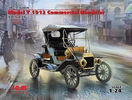ICM American Model T 1912 Commercial Roadster Car Plastic Model Car Kit 1/24 Scale #24016
