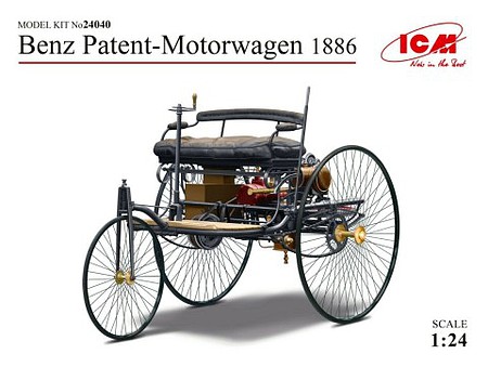 ICM 1886 Benz Patent Motorwagen (New Tool) Plastic Model Car Kit 1/24 Scale #24040