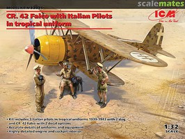 ICM Cr.42 Falco with Italian Pilot Plastic Model Airplane Kit 1/32 Scale #32025
