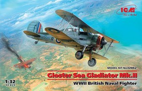 ICM Gloster Sea Gladiator Mk II Naval Fighter Plastic Model Airplane Kit 1/32 Scale #32042