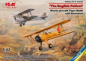 ICM Tiger Moth & Stearman Aircraft Plastic Model Airplane Kit 1/32 Scale #32053