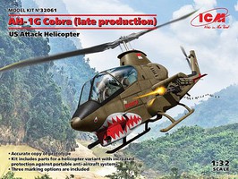 ICM AH1G Cobra Attack Heli US Army Late Plastic Model Helicopter Kit 1/32 Scale #32061