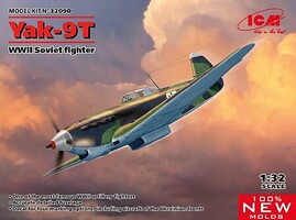 ICM WWII Soviet Yak9T Fighter (New Tool) Plastic Model Airplane Kit 1/32 Scale #32090